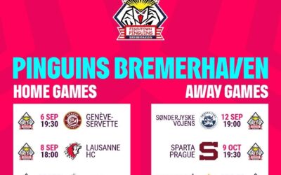 Auftakt der CHL-Saison für die Fischtown Pinguins am 6. September