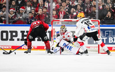 0:3 Auswärtsniederlage bei den Haien – Pinguins verlieren eine starke Partie mit zwei Treffern ins leere Tor am Ende